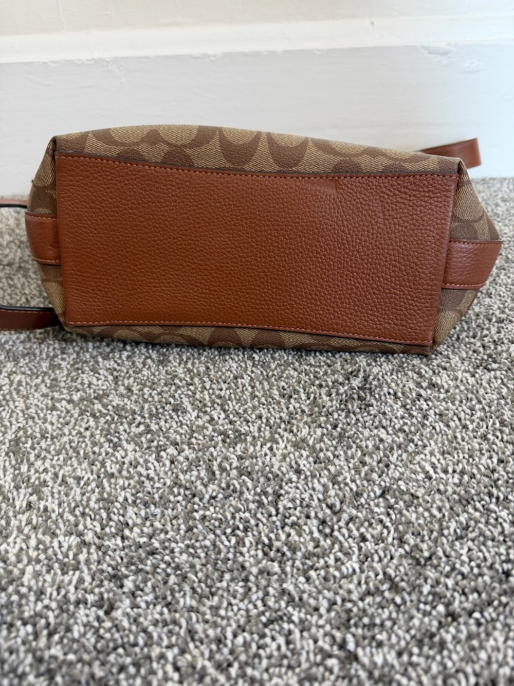 Coach Brown Signature Canvas Crossbody with Tan Leather Trim - Picture 4 of 4